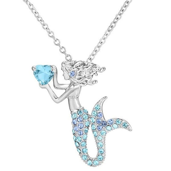 Wholesale Mermaid Heart Necklace Design Pendant Jewelry